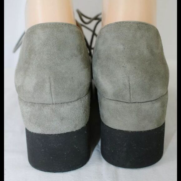 L'AMOUR DES PIEDS platform gray suede lace up shoes. Round toe. Size 7.5. - Picture 11 of 11